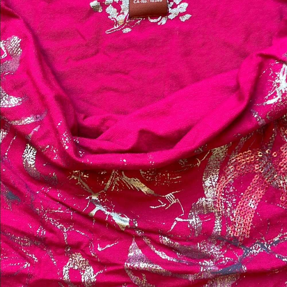 Pink Ruched Embellished Sleeveless Tank Top - Picture 4 of 5